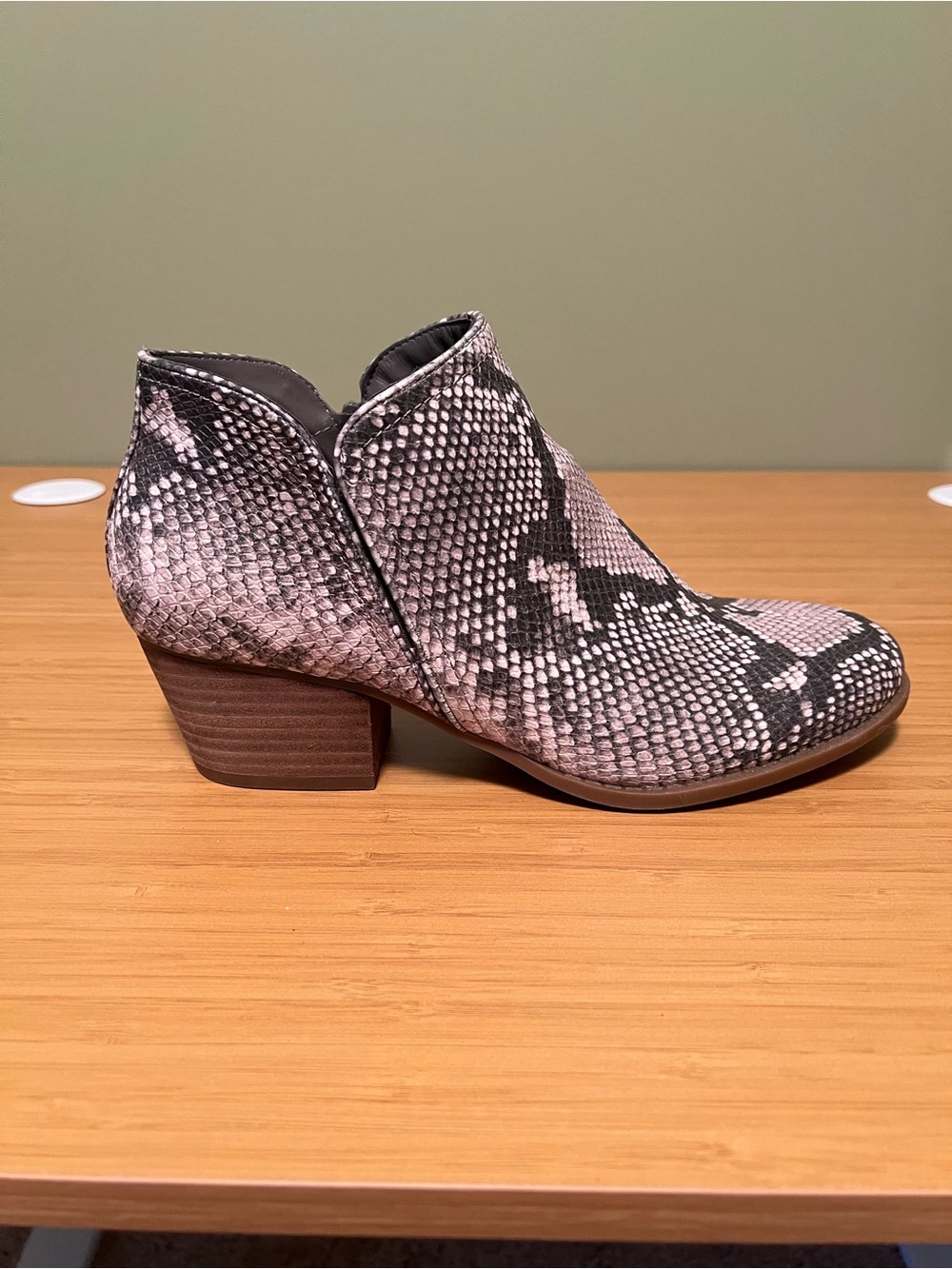 Faux Snakeskin Boots